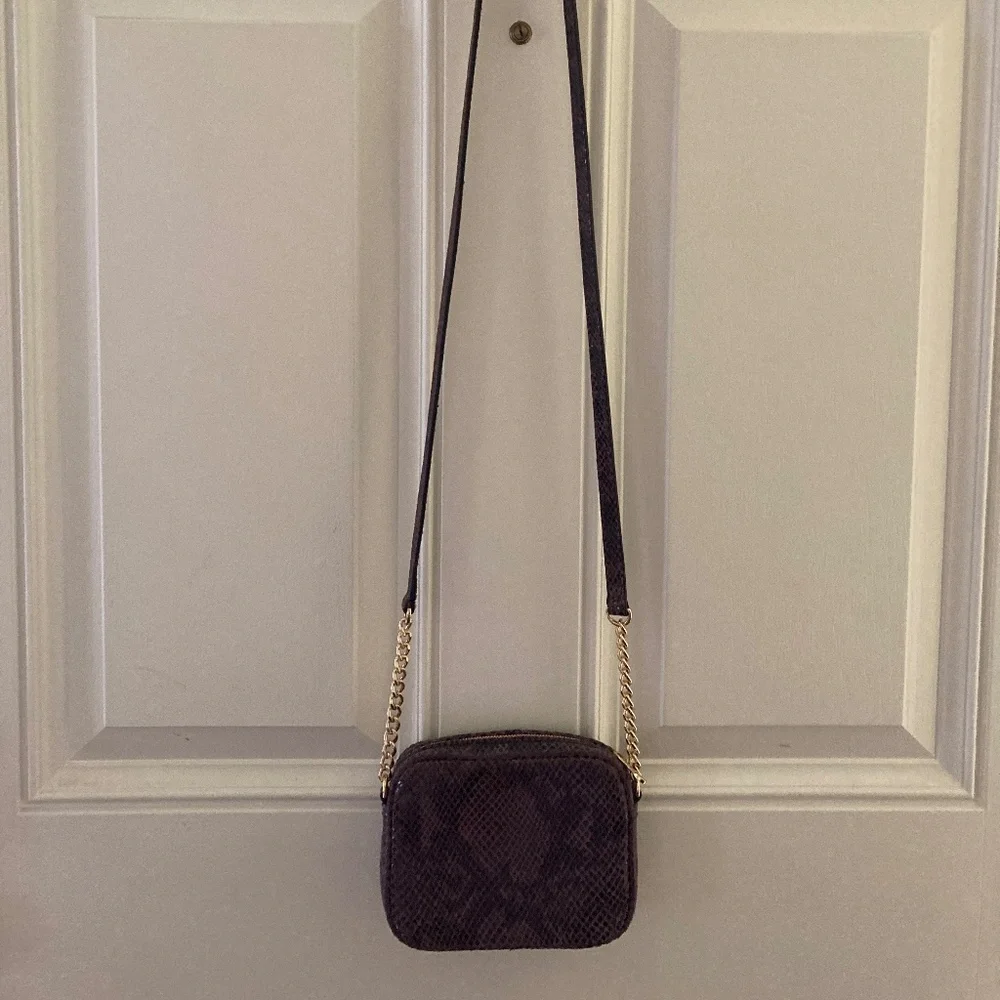 Michael Kors Purple Snake Embossed Leather Jet Set Crossbody Bag/$138 RETAIL/NEW